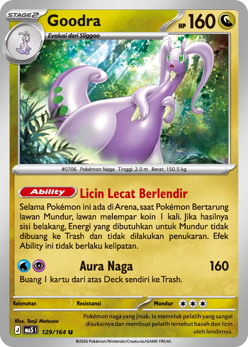 Goodra 129 — Ancaman Bayangan (Indonesian Pokémon TCG card)