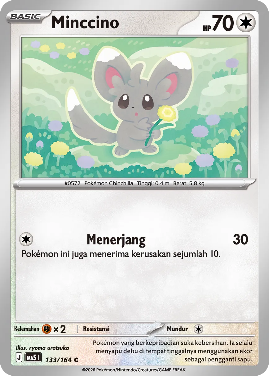 Minccino 133 — Ancaman Bayangan (Indonesian Pokémon TCG card)