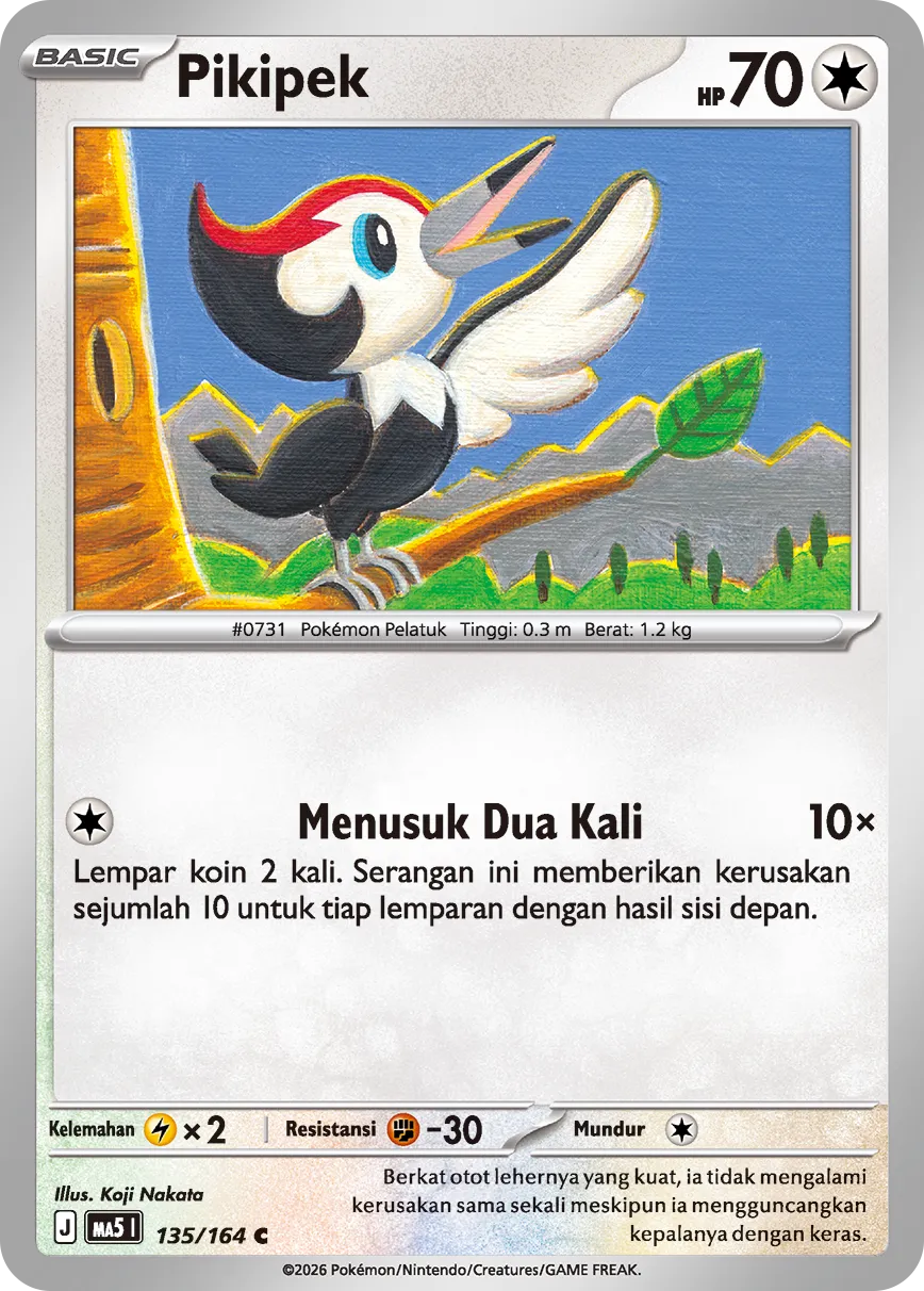 Pikipek 135 — Ancaman Bayangan (Indonesian Pokémon TCG card)