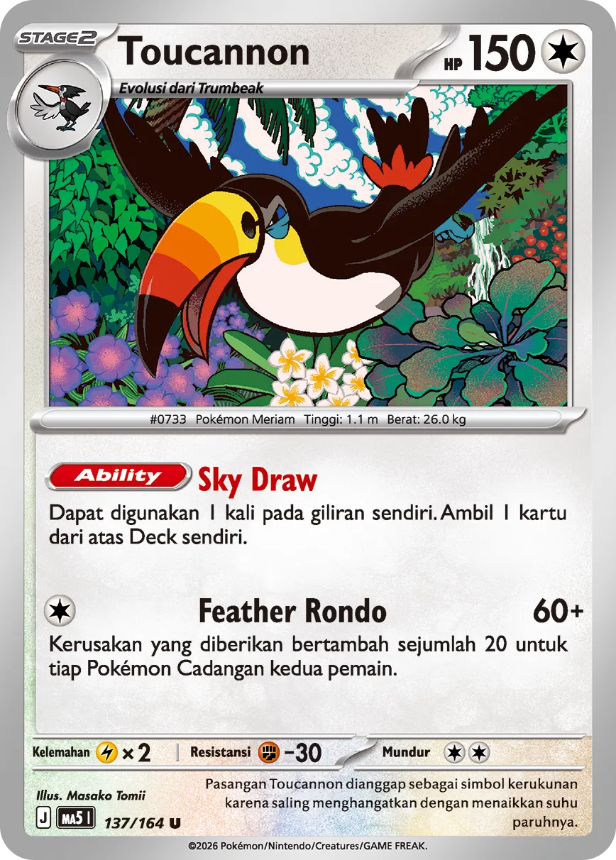 Toucannon 137 — Ancaman Bayangan (Indonesian Pokémon TCG card)