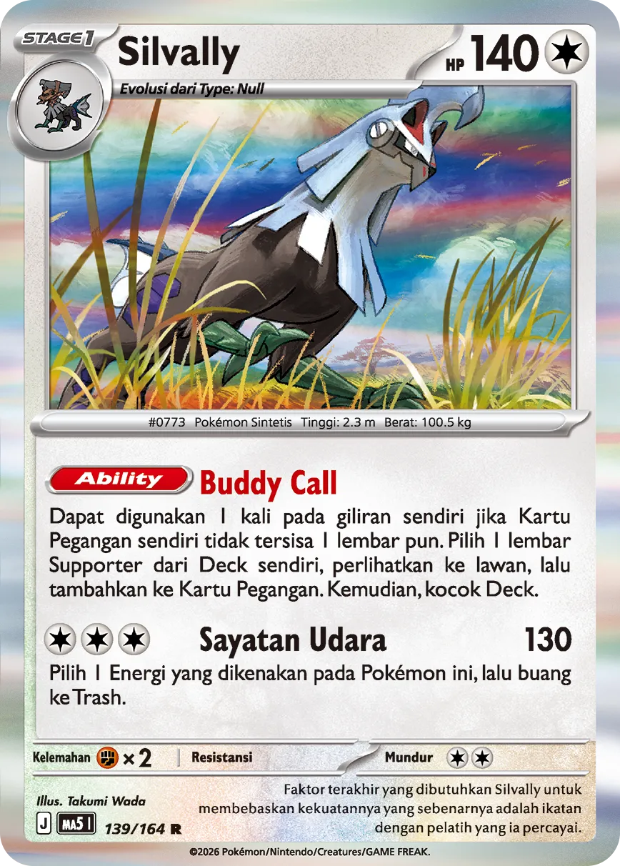 Silvally 139 — Ancaman Bayangan (Indonesian Pokémon TCG card)