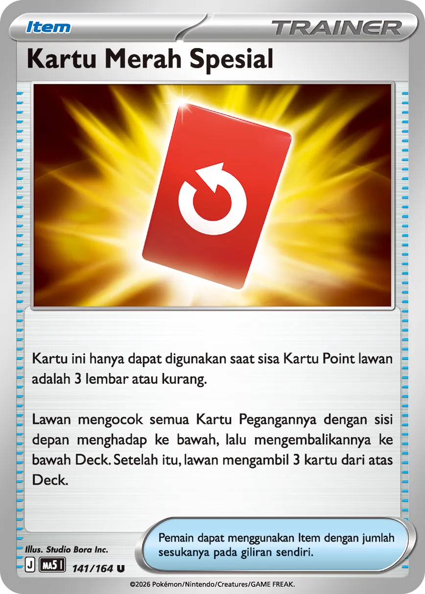 Special Red Card 141 — Ancaman Bayangan (Indonesian Pokémon TCG card)
