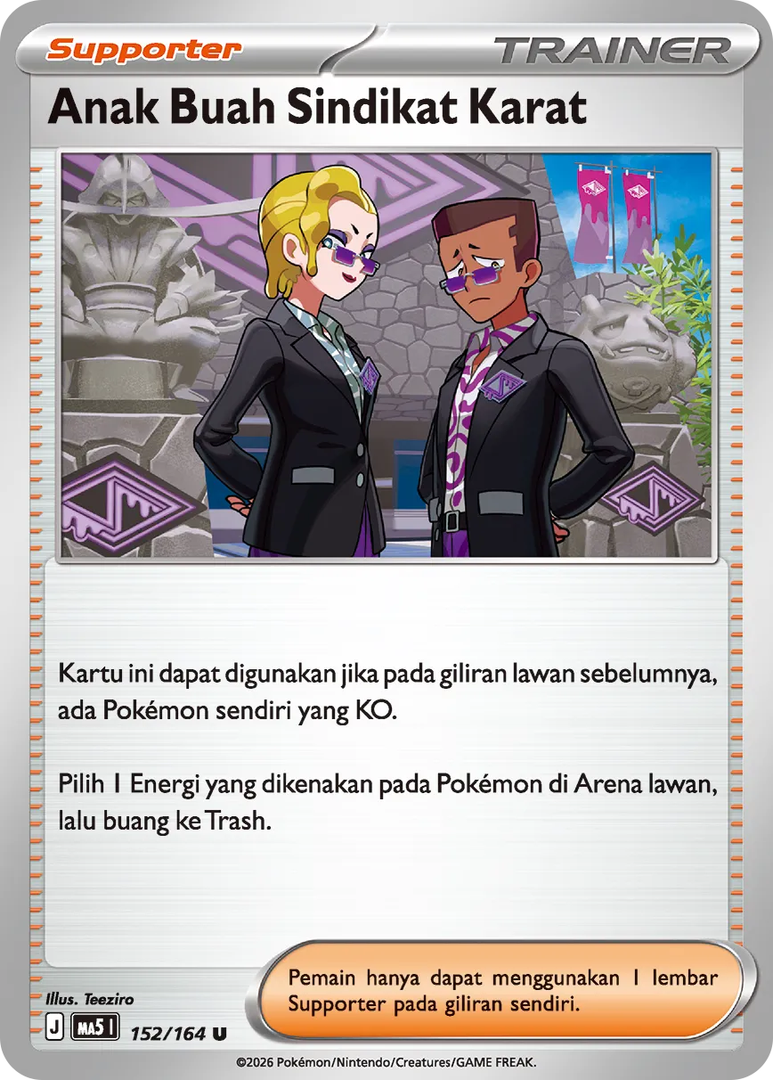 Rust Syndicate Grunt 152 — Ancaman Bayangan (Indonesian Pokémon TCG card)