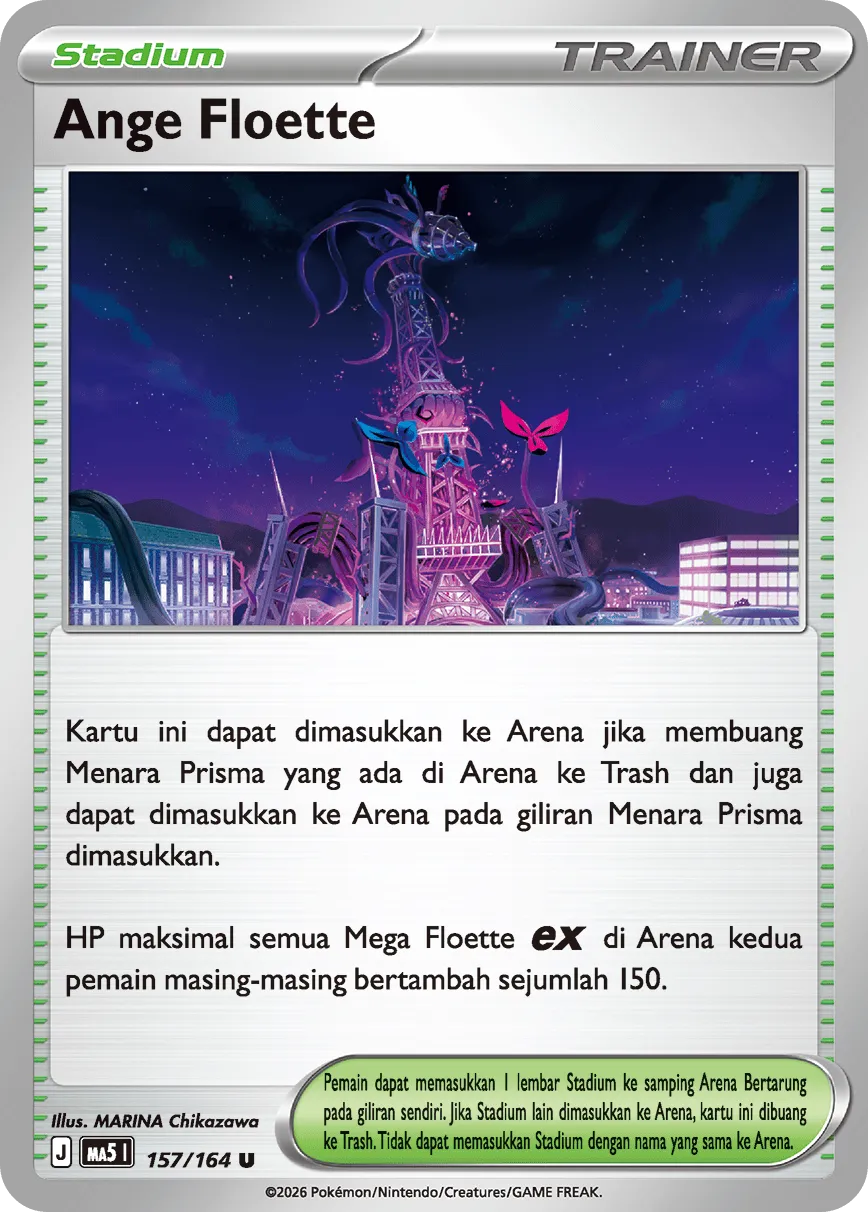Ange Floette 157 — Ancaman Bayangan (Indonesian Pokémon TCG card)