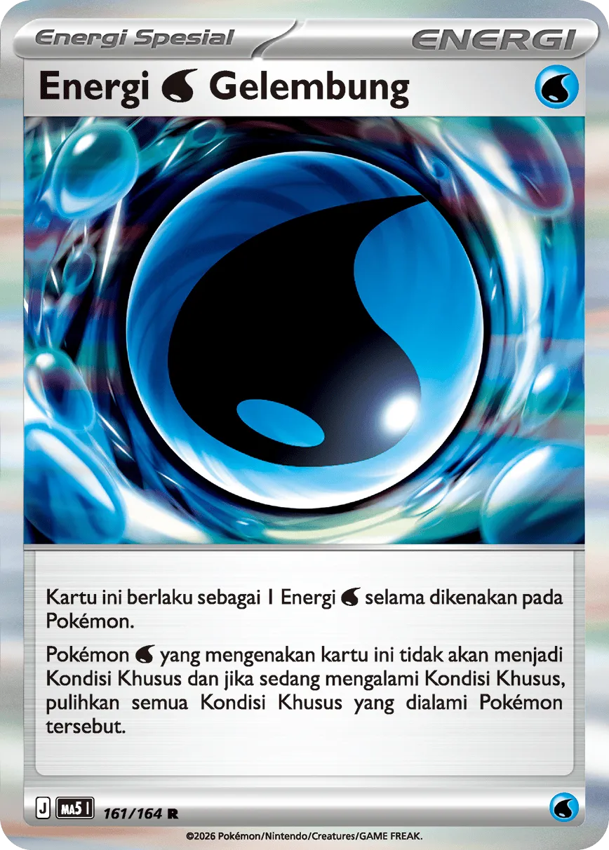 Bubbly Water Energy 161 — Ancaman Bayangan (Indonesian Pokémon TCG card)