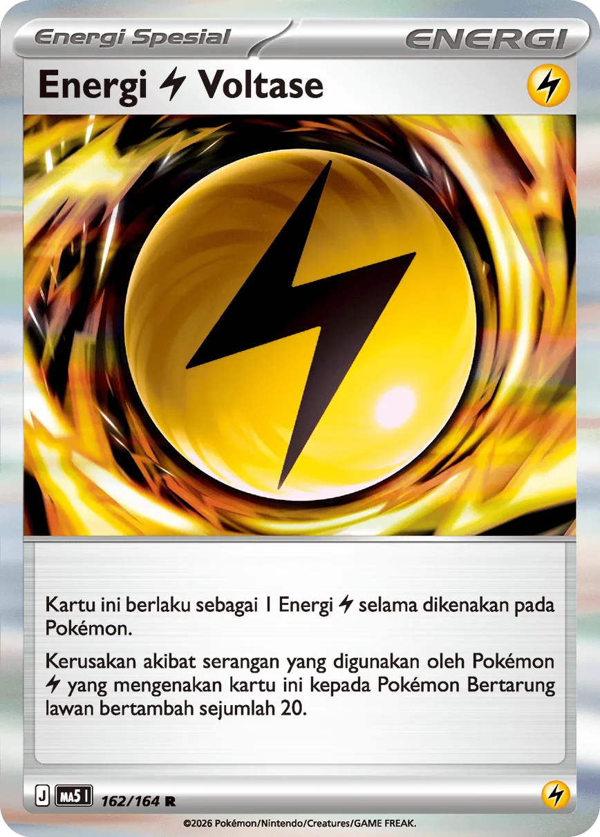 Bolty Lightning Energy 162 — Ancaman Bayangan (Indonesian Pokémon TCG card)