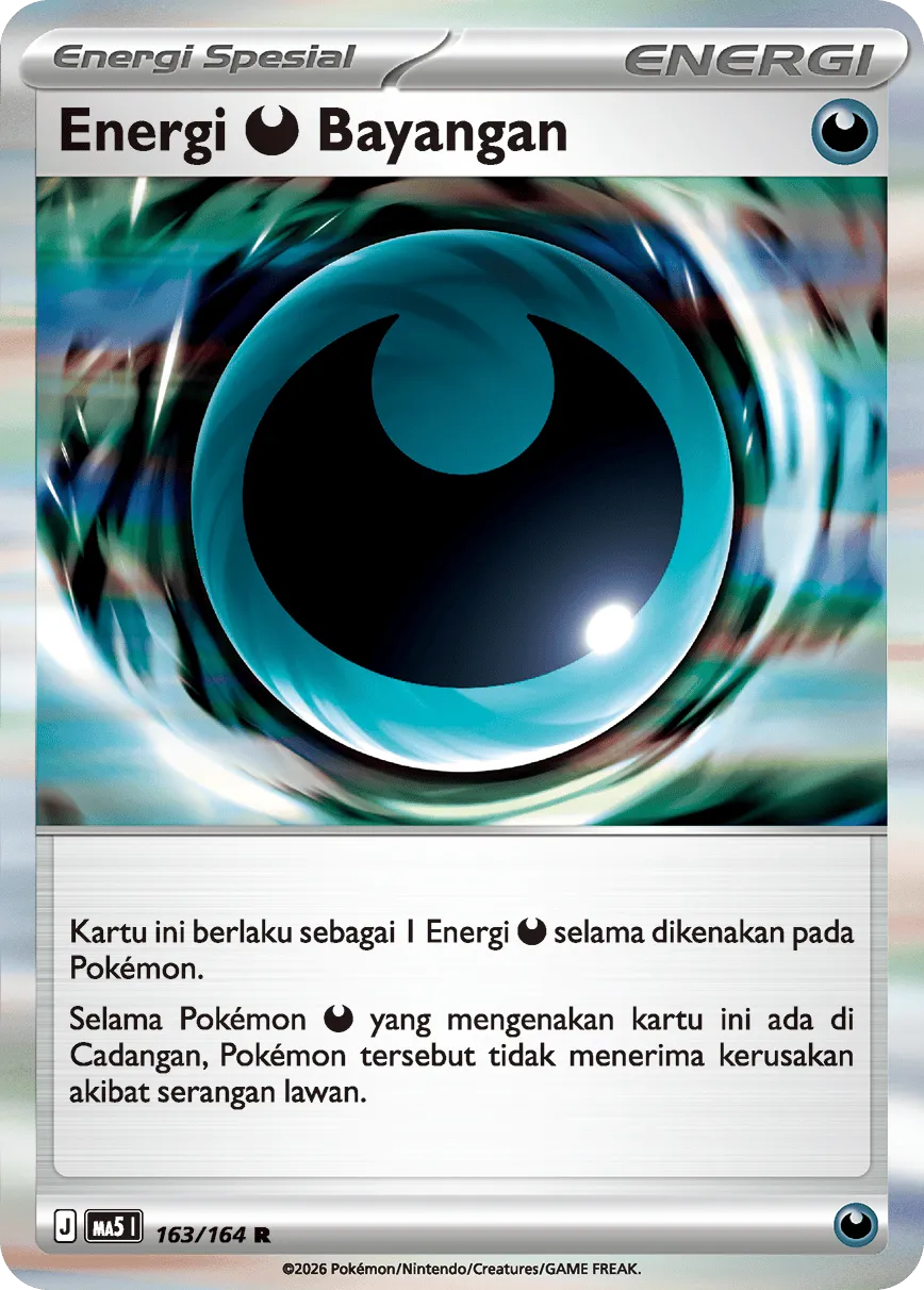 Shadowy Darkness Energy 163 — Ancaman Bayangan (Indonesian Pokémon TCG card)