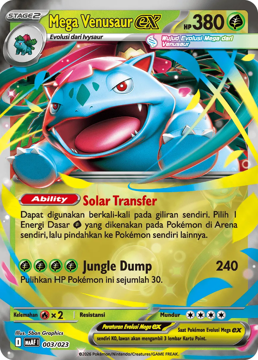 Mega Venusaur ex 003 — Mega Venusaur ex Starter Deck (Indonesian Pokémon TCG card)