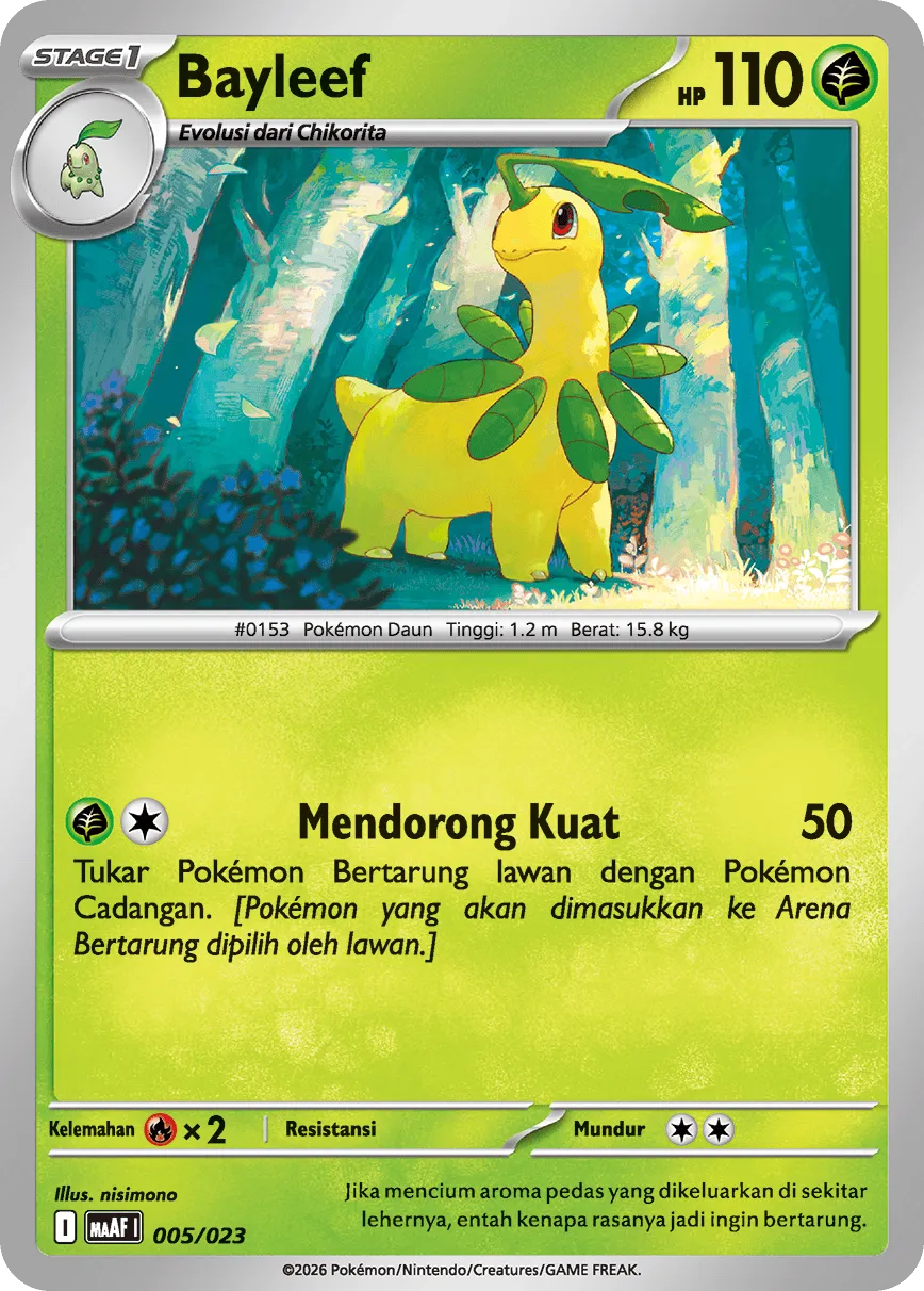 Bayleef 005 — Mega Venusaur ex Starter Deck (Indonesian Pokémon TCG card)