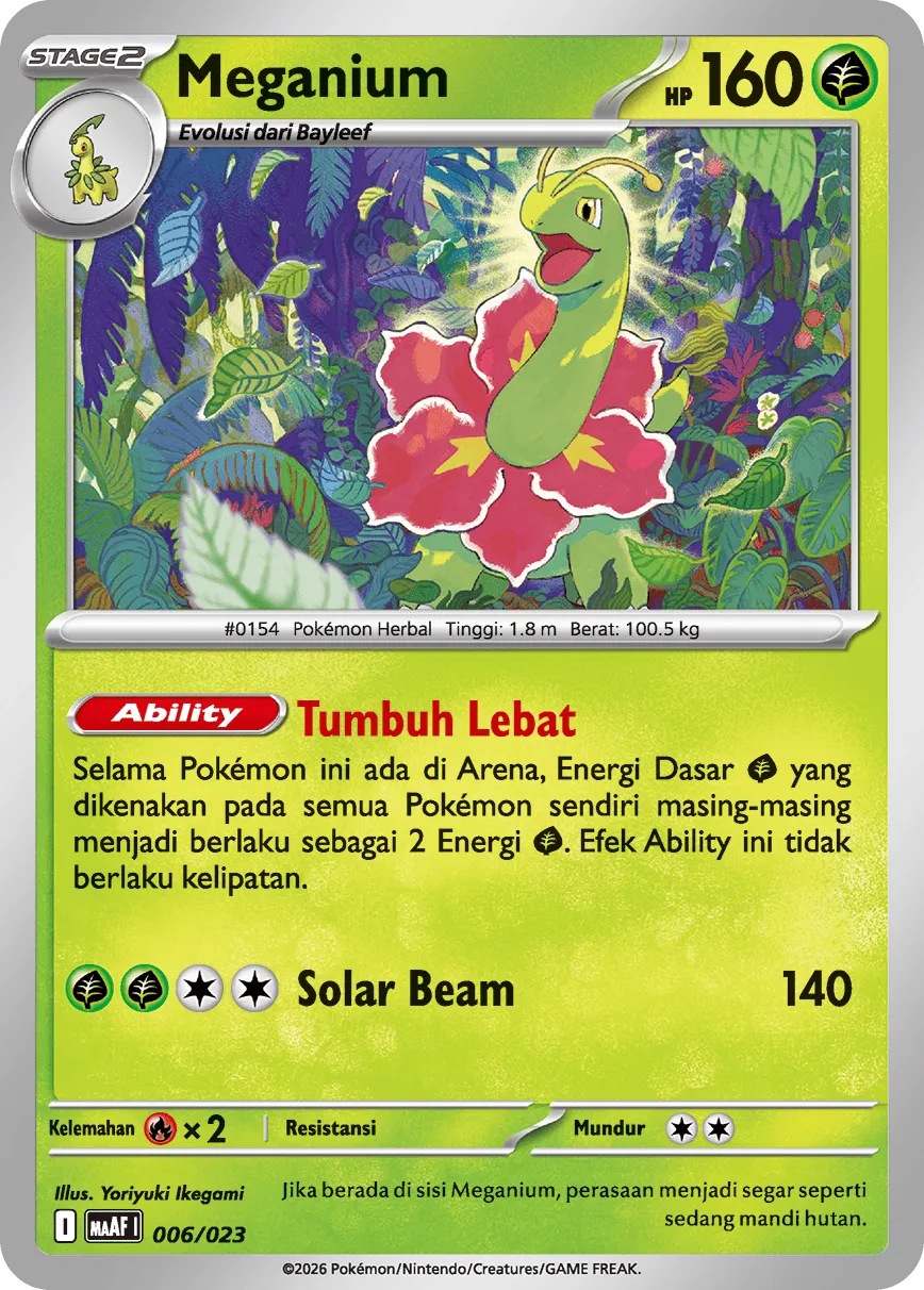 Meganium 006 — Mega Venusaur ex Starter Deck (Indonesian Pokémon TCG card)