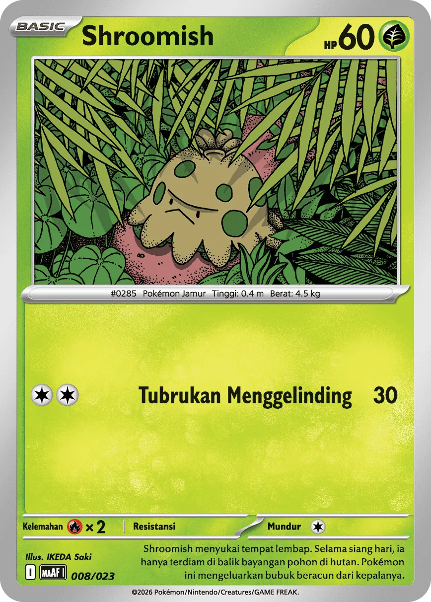 Shroomish 008 — Mega Venusaur ex Starter Deck (Indonesian Pokémon TCG card)
