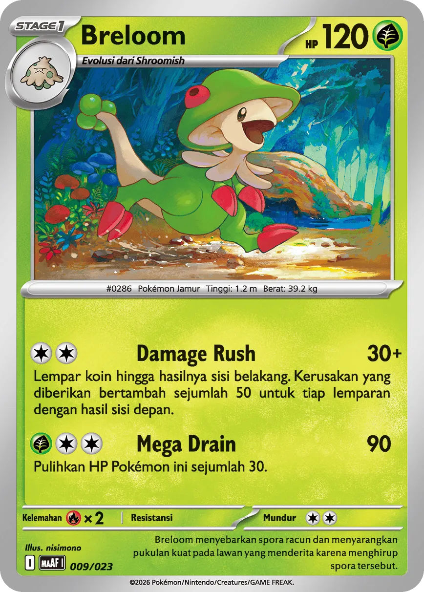 Breloom 009 — Mega Venusaur ex Starter Deck (Indonesian Pokémon TCG card)