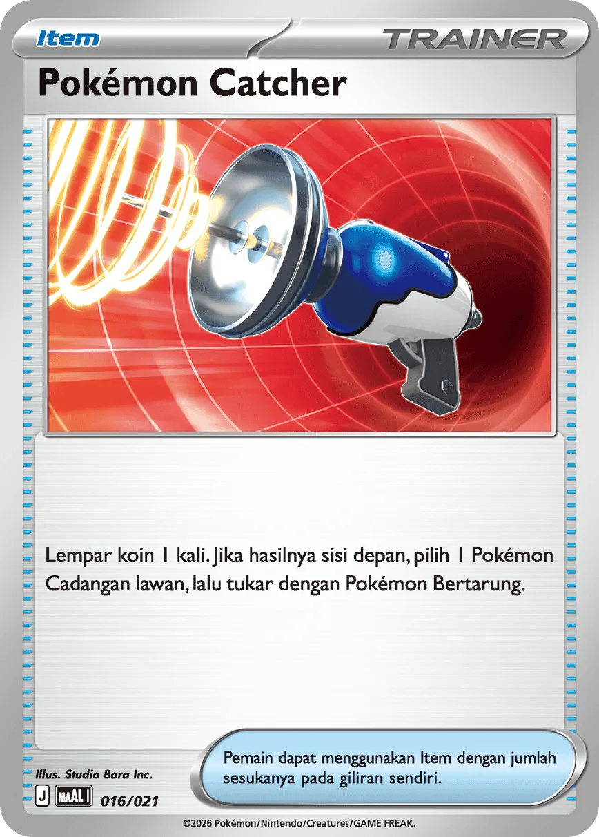 Pokémon Catcher 016/22 — Mega Lucario ex Starter Deck (Indonesian Pokémon TCG card)