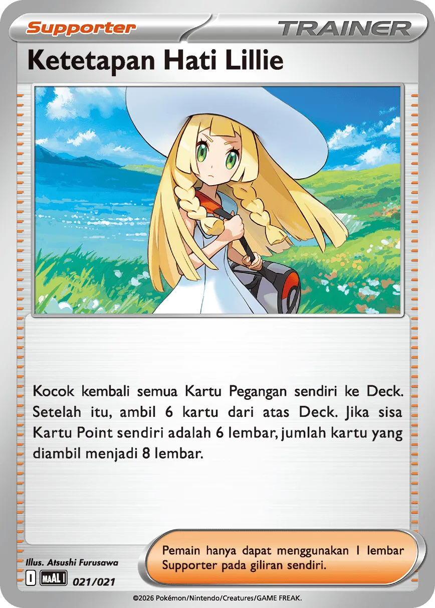 Lillie's Determination 021/22 — Mega Lucario ex Starter Deck (Indonesian Pokémon TCG card)