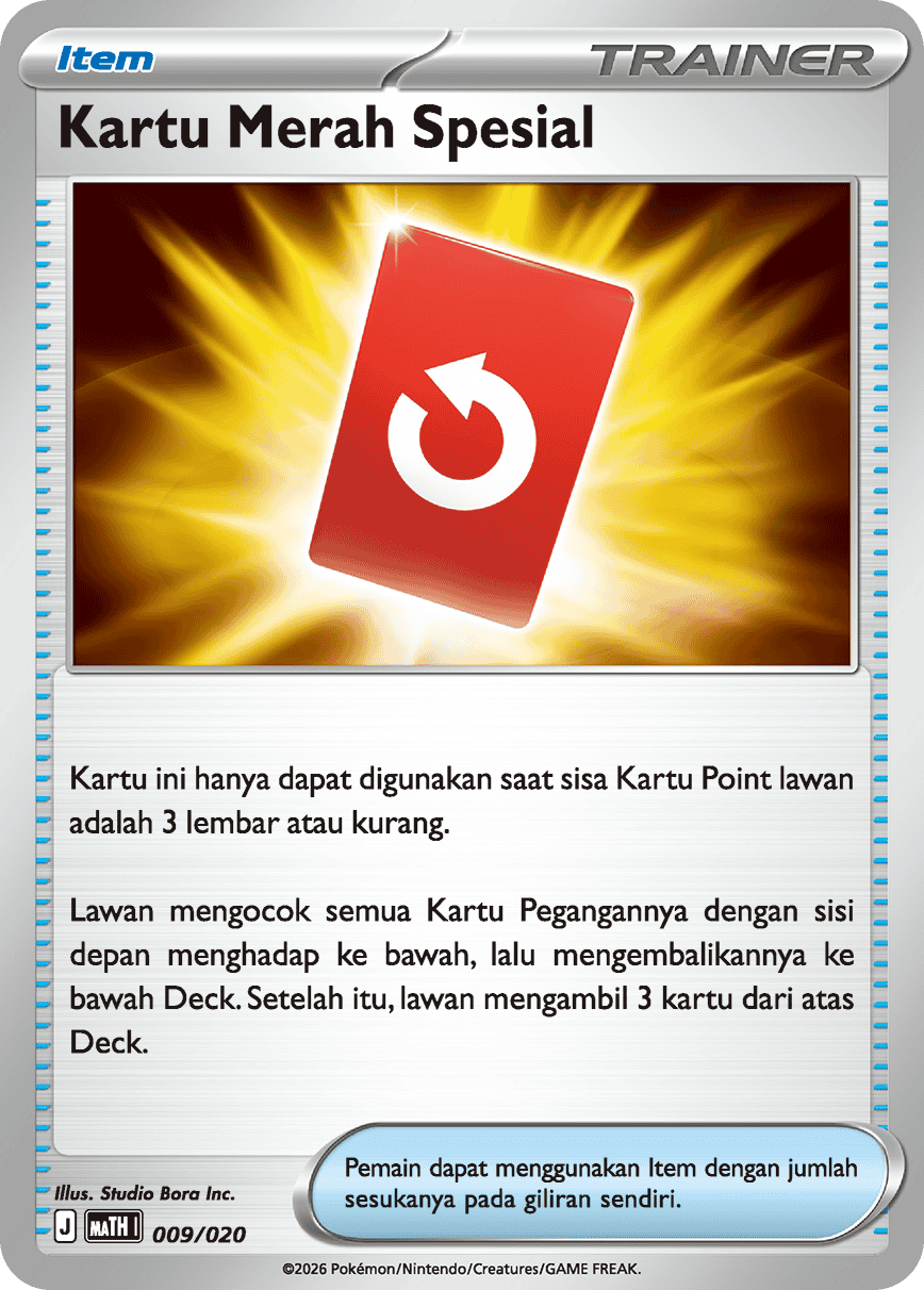 Kartu Merah Spesial 009/020 — Deck Taktik Mega Sharpedo ex (Indonesian Pokémon TCG card)