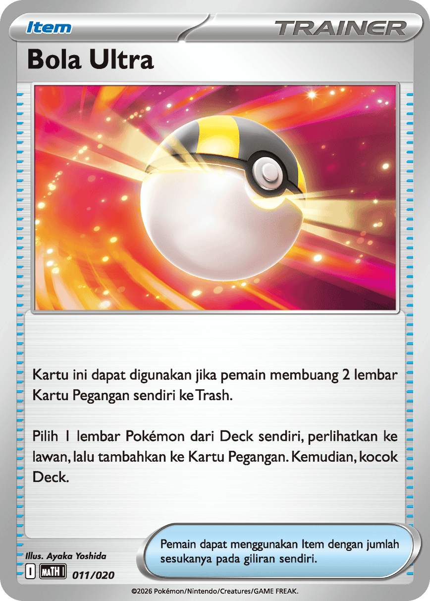 Bola Ultra 011/020 — Deck Taktik Mega Sharpedo ex (Indonesian Pokémon TCG card)