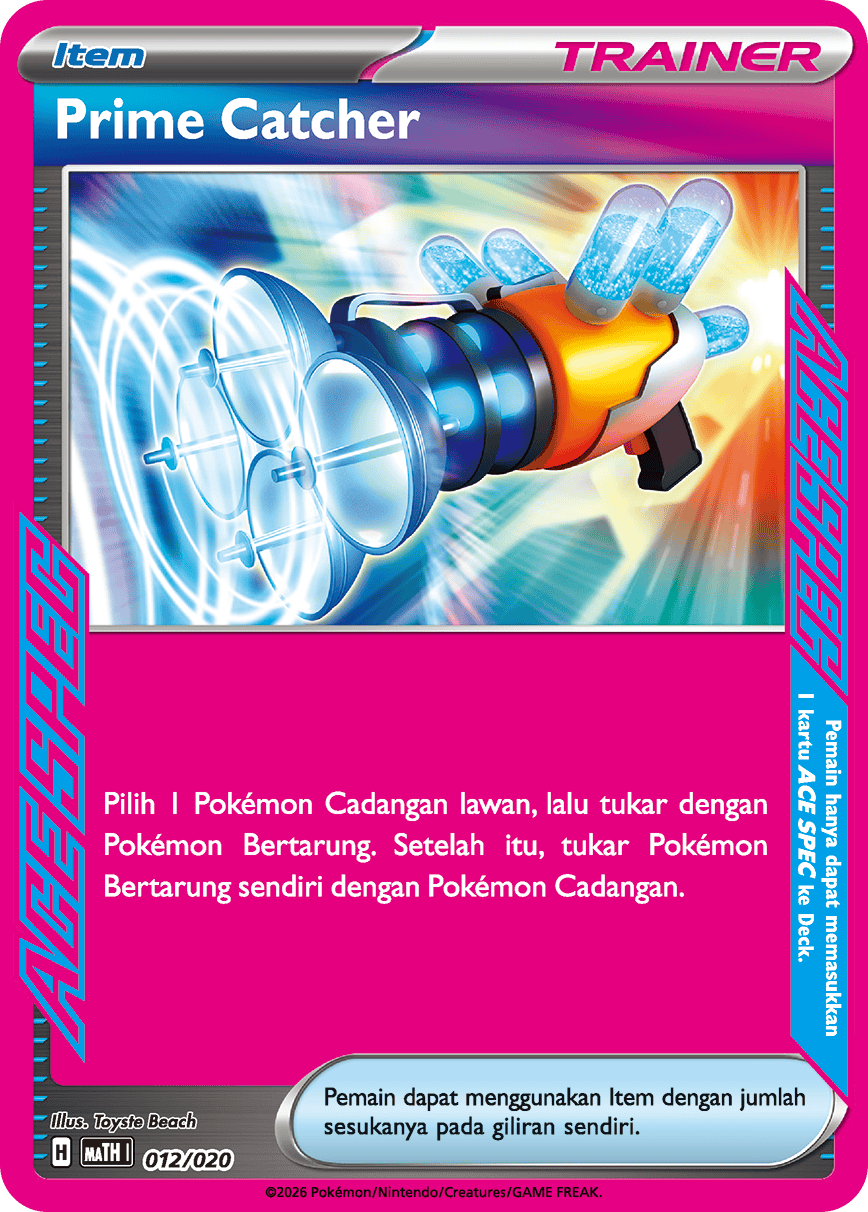 Prime Catcher 012/020 — Deck Taktik Mega Sharpedo ex (Indonesian Pokémon TCG card)