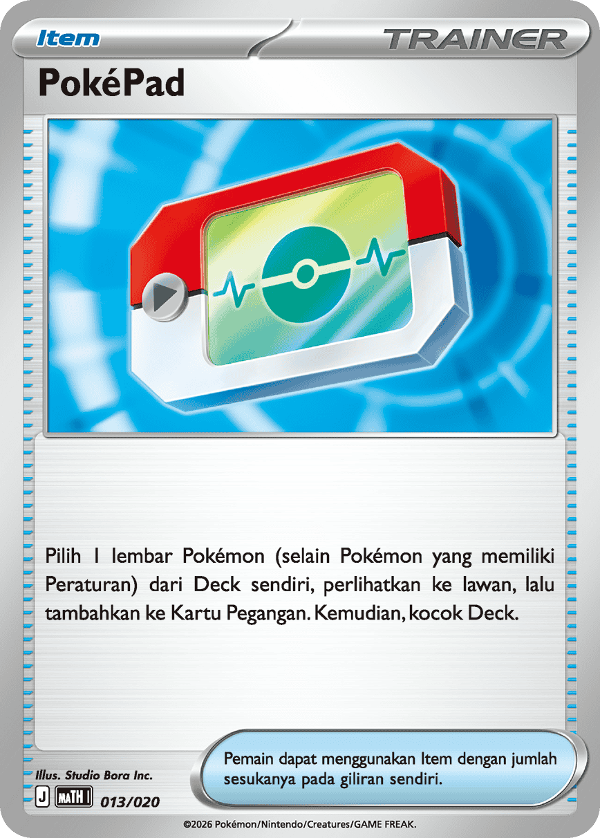 PokéPad 013/020 — Deck Taktik Mega Sharpedo ex (Indonesian Pokémon TCG card)