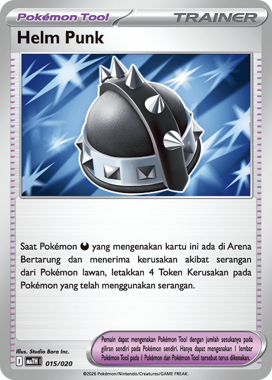 Helm Punk 015/020 — Deck Taktik Mega Sharpedo ex (Indonesian Pokémon TCG card)