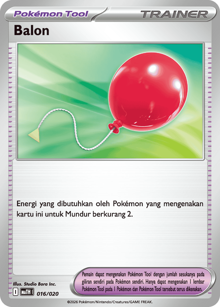 Balon 016/020 — Deck Taktik Mega Sharpedo ex (Indonesian Pokémon TCG card)
