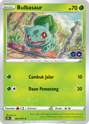 S10B #001 001 — Pokémon GO (Indonesian Pokémon TCG card)