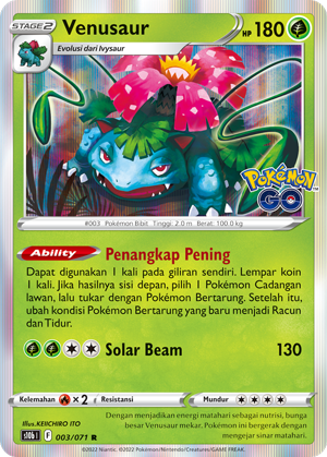 S10B #003 003 — Pokémon GO (Indonesian Pokémon TCG card)