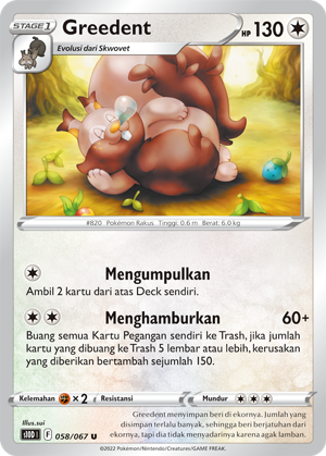 S10D #058 058 — Pengamat Waktu (Indonesian Pokémon TCG card)