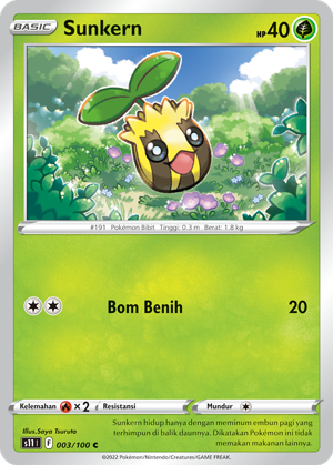 S11 #003 003 — Hantaman Triplet (Indonesian Pokémon TCG card)