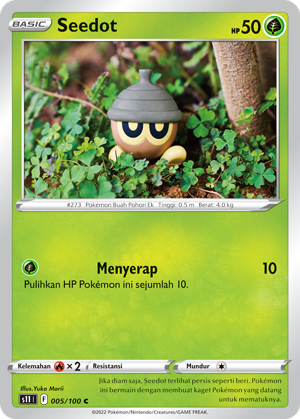 S11 #005 005 — Hantaman Triplet (Indonesian Pokémon TCG card)