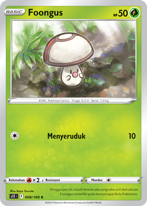 S11 #008 008 — Hantaman Triplet (Indonesian Pokémon TCG card)