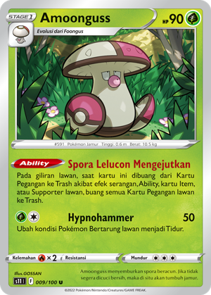 S11 #009 009 — Hantaman Triplet (Indonesian Pokémon TCG card)