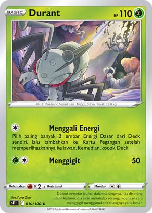 S11 #010 010 — Hantaman Triplet (Indonesian Pokémon TCG card)
