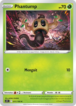 S11 #011 011 — Hantaman Triplet (Indonesian Pokémon TCG card)