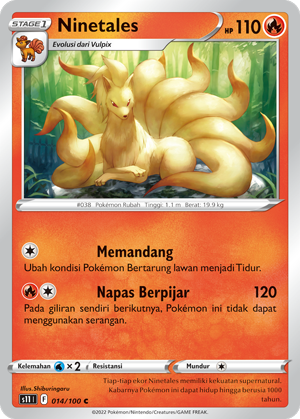 S11 #014 014 — Hantaman Triplet (Indonesian Pokémon TCG card)