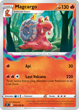 S11 #016 016 — Hantaman Triplet (Indonesian Pokémon TCG card)