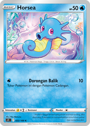 S11 #022 022 — Hantaman Triplet (Indonesian Pokémon TCG card)