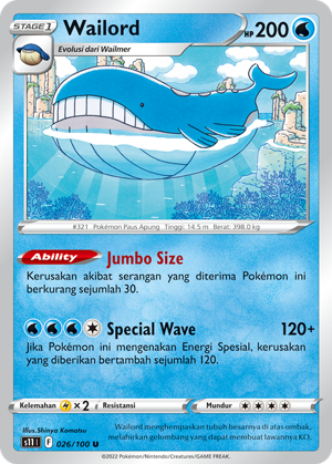 S11 #026 026 — Hantaman Triplet (Indonesian Pokémon TCG card)