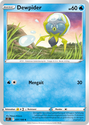 S11 #031 031 — Hantaman Triplet (Indonesian Pokémon TCG card)