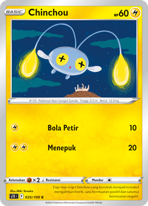 S11 #035 035 — Hantaman Triplet (Indonesian Pokémon TCG card)