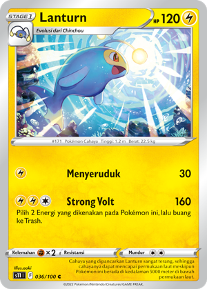 S11 #036 036 — Hantaman Triplet (Indonesian Pokémon TCG card)