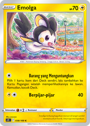 S11 #038 038 — Hantaman Triplet (Indonesian Pokémon TCG card)