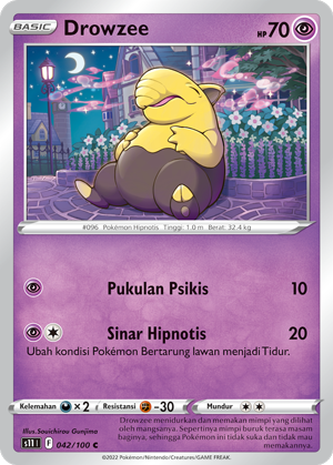 S11 #042 042 — Hantaman Triplet (Indonesian Pokémon TCG card)