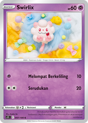 S11 #047 047 — Hantaman Triplet (Indonesian Pokémon TCG card)