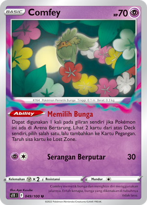 S11 #049 049 — Hantaman Triplet (Indonesian Pokémon TCG card)