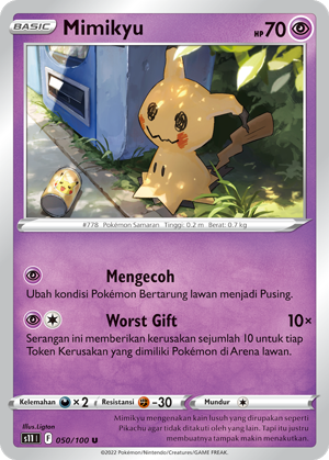 S11 #050 050 — Hantaman Triplet (Indonesian Pokémon TCG card)
