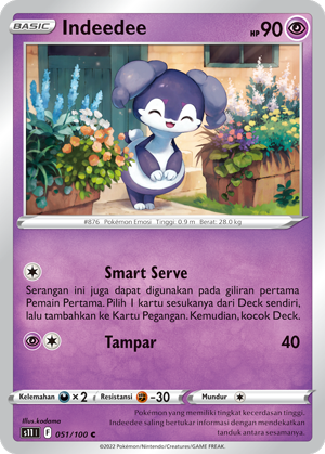 S11 #051 051 — Hantaman Triplet (Indonesian Pokémon TCG card)
