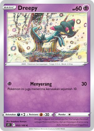 S11 #052 052 — Hantaman Triplet (Indonesian Pokémon TCG card)