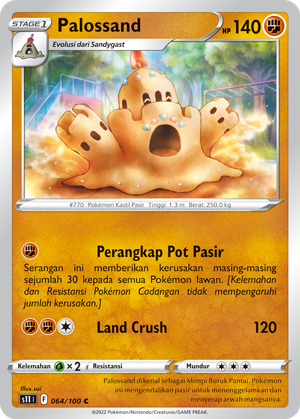 S11 #064 064 — Hantaman Triplet (Indonesian Pokémon TCG card)