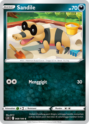 S11 #068 068 — Hantaman Triplet (Indonesian Pokémon TCG card)