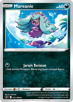S11 #071 071 — Hantaman Triplet (Indonesian Pokémon TCG card)